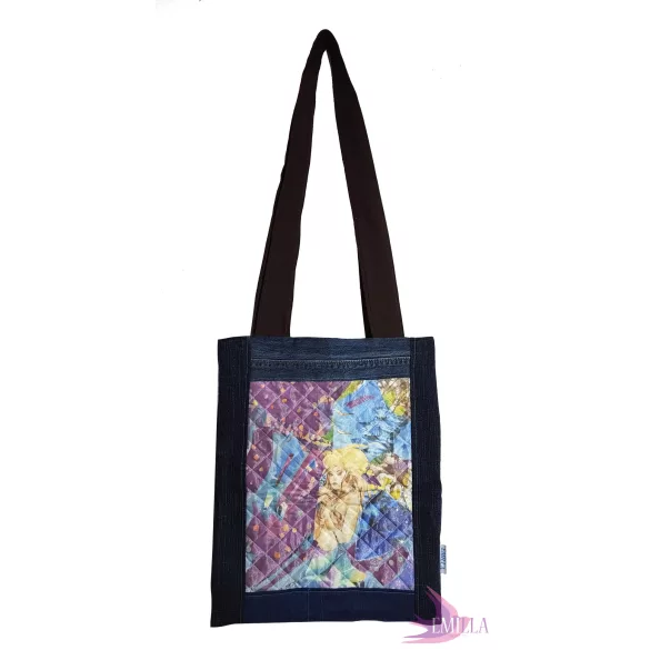 XL Patchwork Zero Waste Deep Sea - Cotton tote bag 