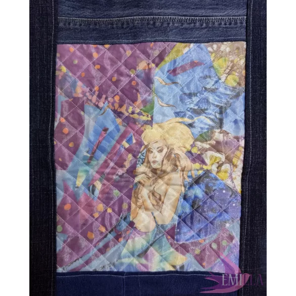 XL Patchwork Zero Waste Deep Sea - Cotton tote bag 
