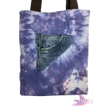 XL Patchwork Zero Waste Deep Sea - Cotton tote bag 