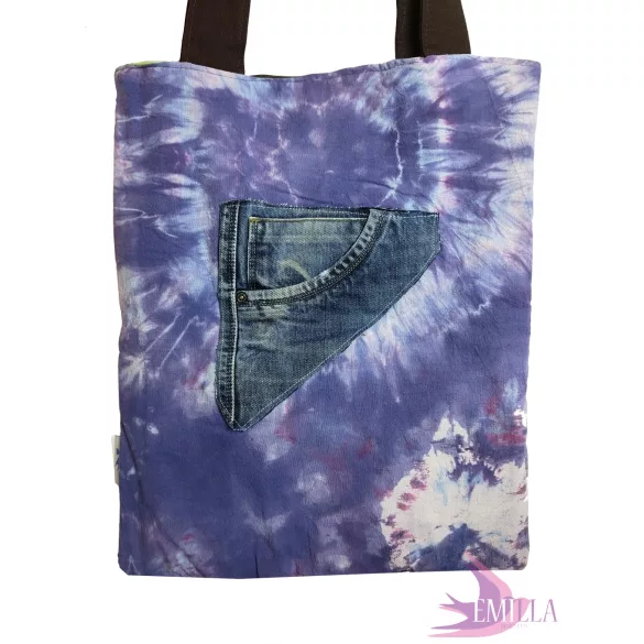 XL Patchwork Zero Waste Deep Sea - Cotton tote bag 