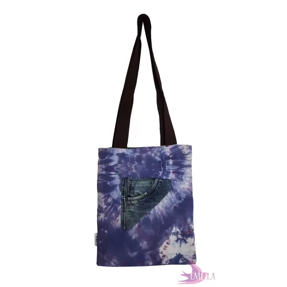 XL Patchwork Zero Waste Deep Sea - Cotton tote bag 