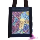 XL Patchwork Zero Waste Deep Sea - Cotton tote bag 