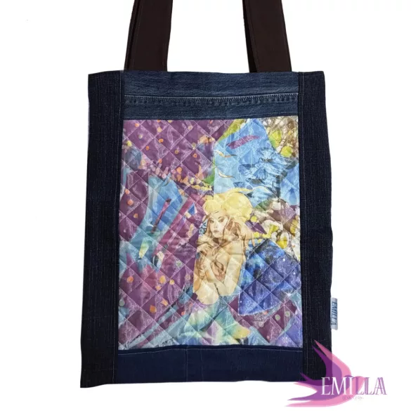 XL Patchwork Zero Waste Deep Sea - Cotton tote bag 
