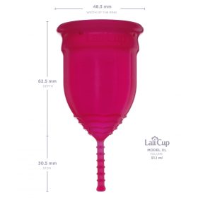 Lali Cup - Magas méhszájhoz, extra erős vérzés esetén (XL)