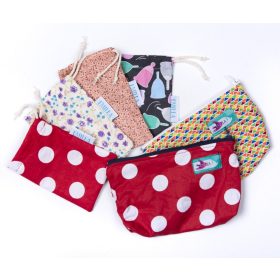 Wet bags for pads and menstrual cups